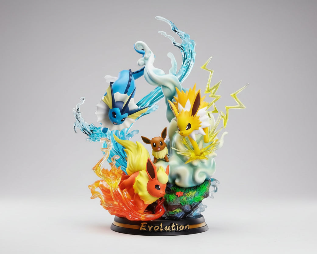 FIGURE - POKEMON EVOLUÇÕES EVEE DIORAMA 25CM