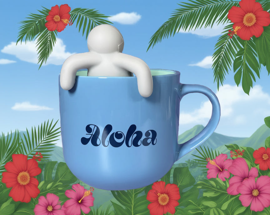 CANECA 350ML C/INFUSOR P/ CHA STITCH