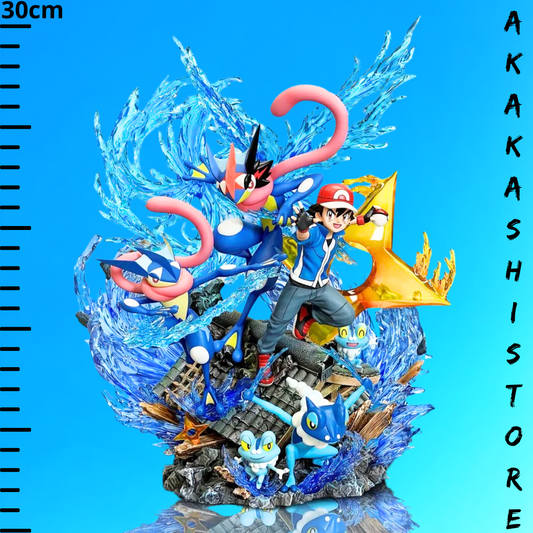 FIGURE - POKEMON ASH KETCHUM GRENINJA W. DIORAMA 30CM