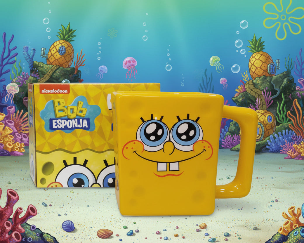 CANECA FORMATO 3D 450ML BOB ESPONJA