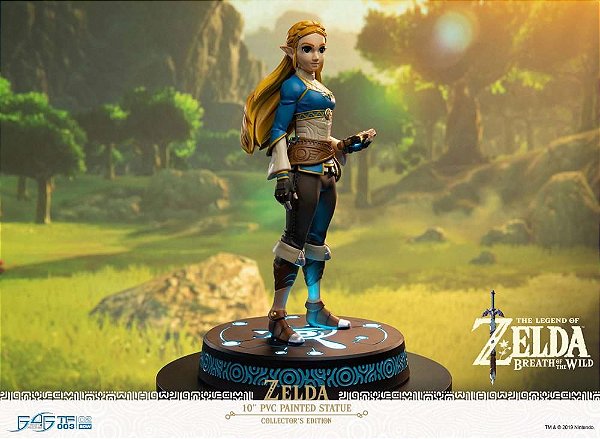 FIGURE THE LEGEND OF ZELDA: BREATH OF THE WILD - ZELDA - BASE ILUMINADA - EDICAO DE COLECIONADOR