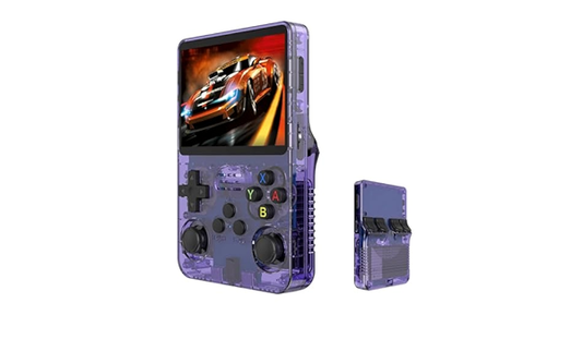 GAME PORTATIL R36S ROXO RETRO HANDHELD 3,5 POLEGADAS IPS