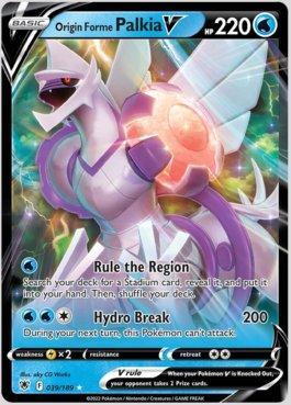 CARD POKEMON - PALKIA FORMA ORIGINAL V 039/189