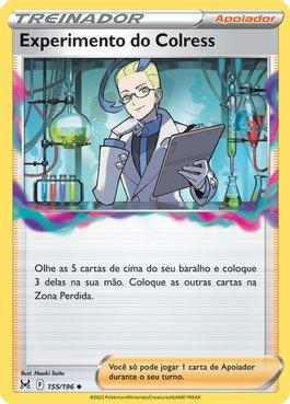 CARD POKEMON - TREINADOR - Experimento do Colress (155/196)