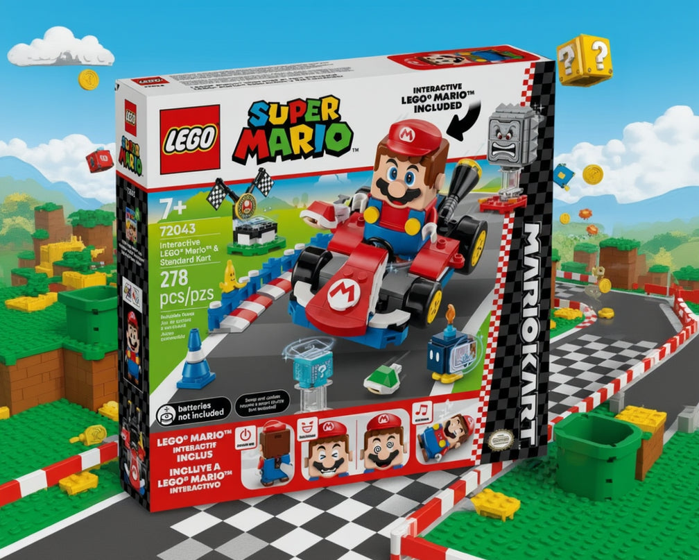 LEGO - MARIO KART MARIO INTERATIVO E KART PADRAO