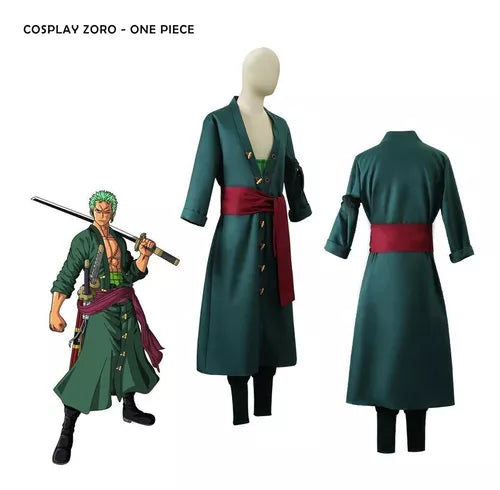 COSPLAY - CONJUNTO ZORO ONE PIECE SUPERIOR + INFERIOR