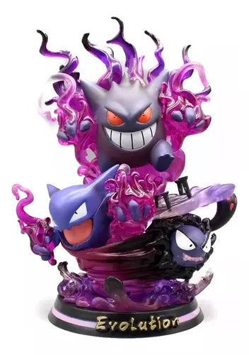 FIGURE - POKEMON GENGAR 3 EVOLUTIONS COM LED 26CM GK