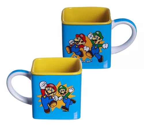 CANECA CUBO 300ML MARIO E LUIGI