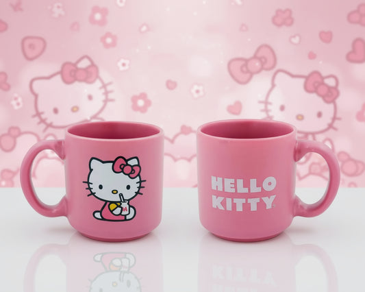 CANECA MINI TINA 100ML HELLO KITTY ROSA