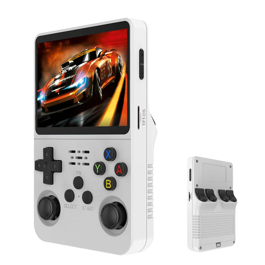 GAME PORTATIL R36S BRANCO RETRO HANDHELD 3,5 POLEGADAS IPS