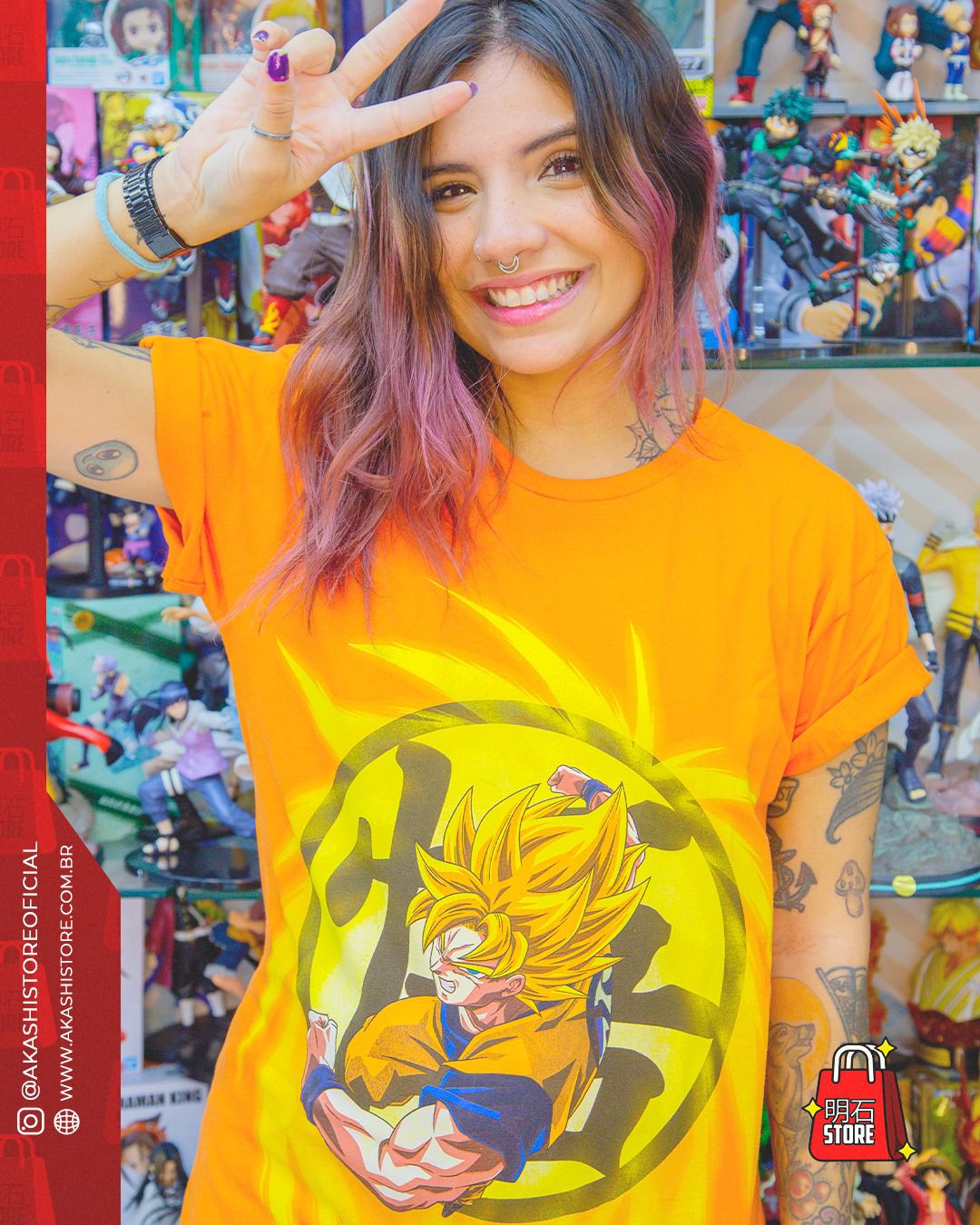 CAMISETA GOKU SUPER SAIAJIN LARANJA