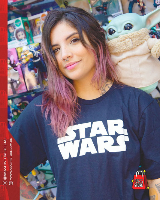 CAMISETA STAR WARS LOGO PRETO