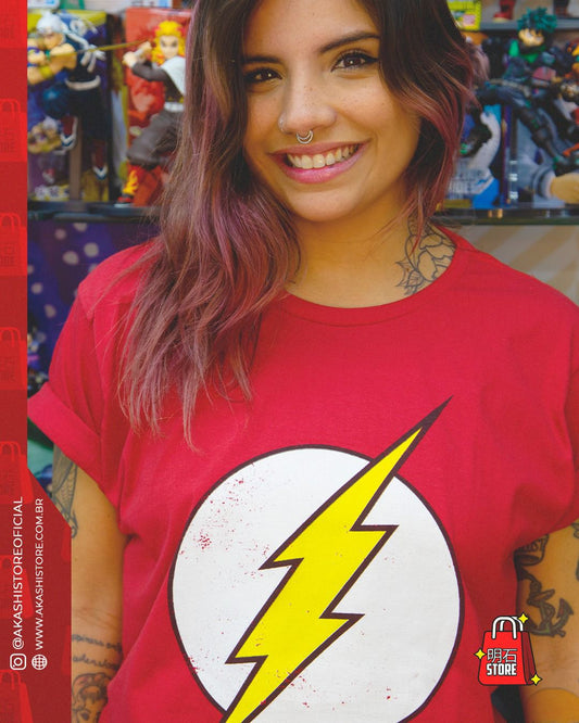 CAMISETA FLASH LOGO VERMELHO MINNIE