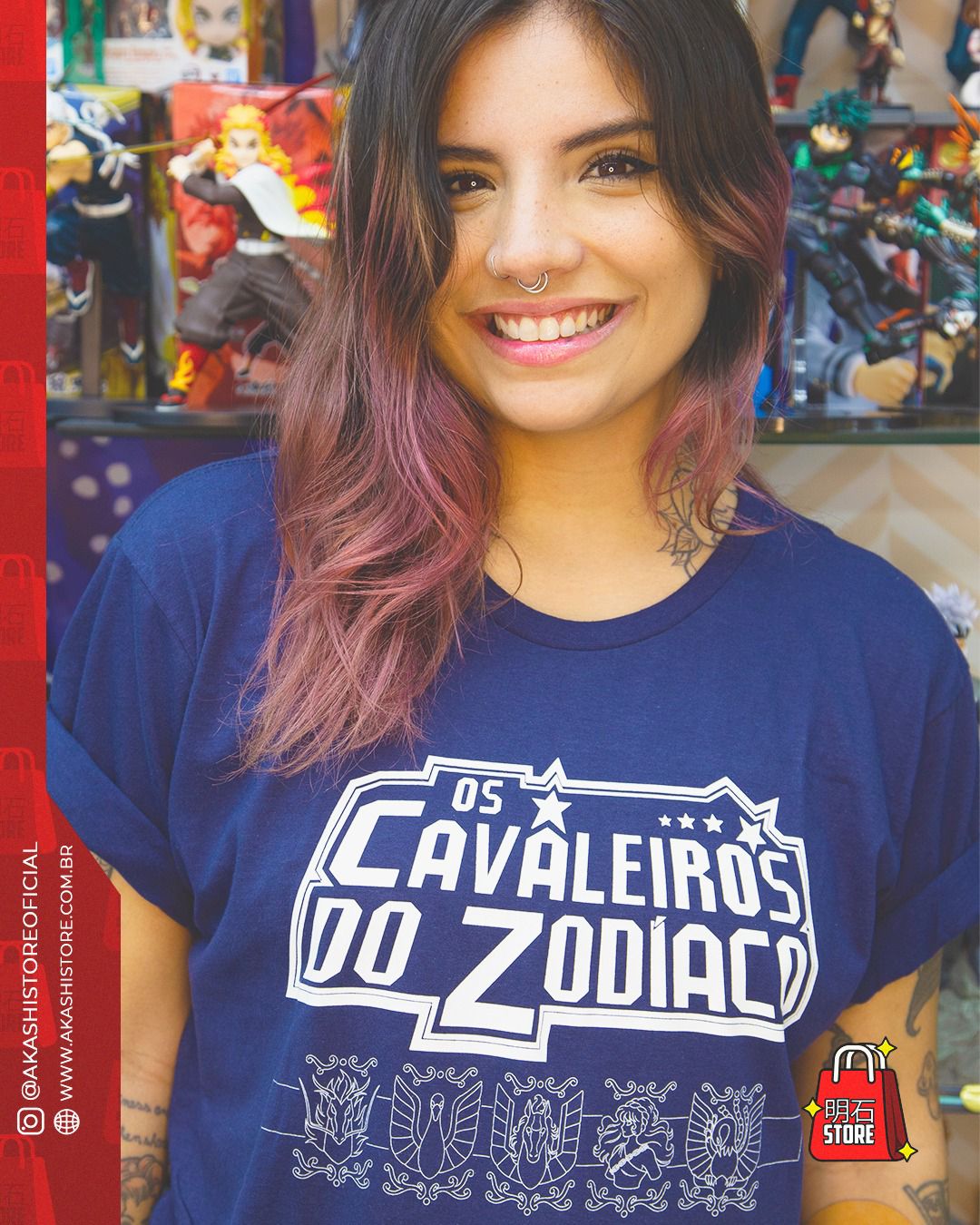 CAMISETA CAVALEIROS LOGO MARINHO