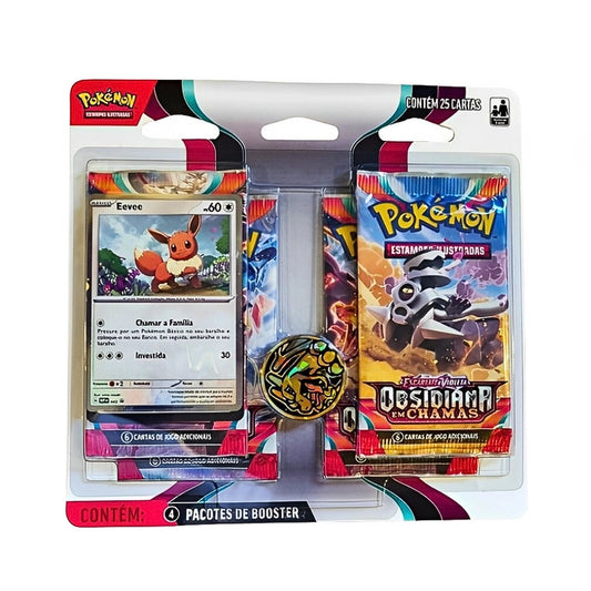 CARD - POKEMON EV3 - BLISTER QUADRUPLO - OBSIDIANA EM CHAMAS