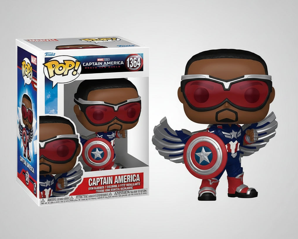Boneco Funko Pop! Marvel Capitao America Admiravel Mundo Novo - Capitao America (Sam Wilson)