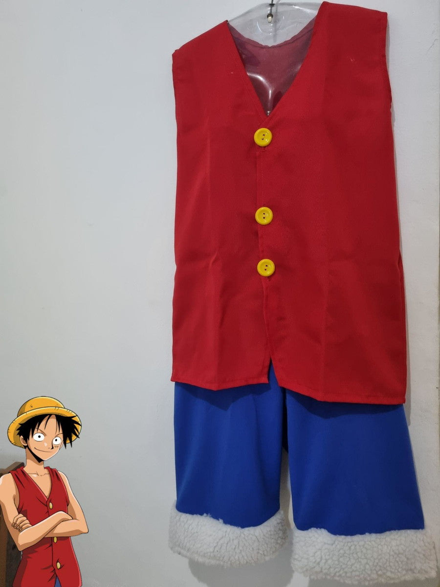 COSPLAY - CONJUNTO LUFFY ONE PIECE SUPERIOR + INFERIOR